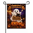 thumbnail image 1 of Halloween Ghost Garden Flag, 12 x 18 in Double Sided Welcome Yard Banner for Outdoor Porch Lawn, 1 of 8