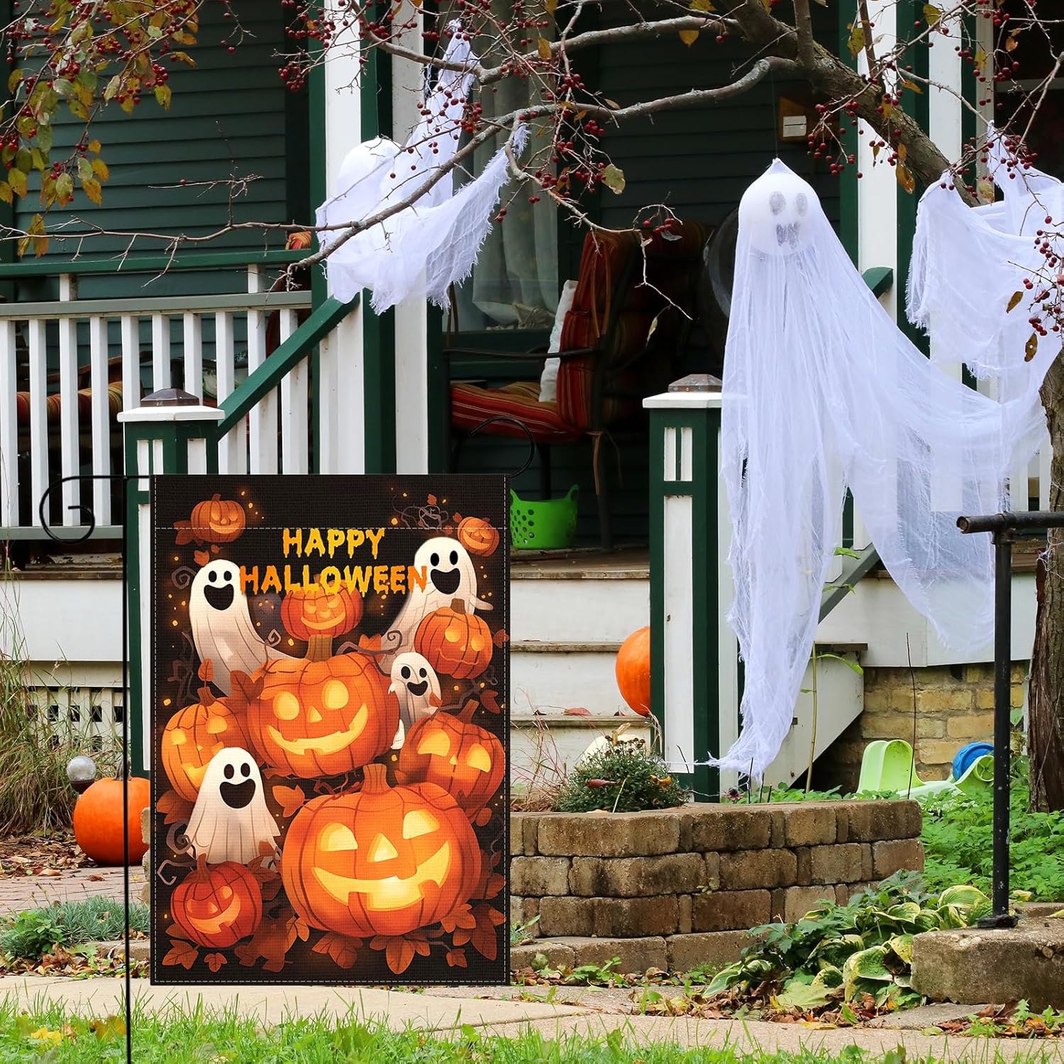 Toland Home Garden Candycorn Witch Polyester 12 x 18 in. Garden Flag