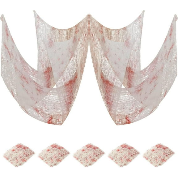 Halloween Ghost Gauze Decoration Tattered Scary Cloth for Haunted House Party Door Window Backdrop