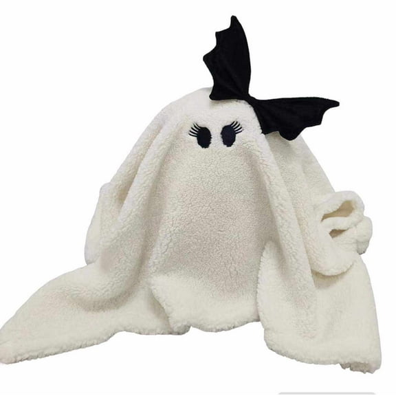 Halloween Ghost Girl Plush Pillow, Demon, Devil Stuffed Decor Cushion, 18 x 13 inches