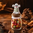 thumbnail image 1 of Halloween Ghost Glass Storage Jar, Resin Figurine Candy Jar with Cork Stopper, High-Transparency Thickened Glass for Small Items, Multi-Scenario Halloween Decor Prop for Entryway Cafe Shop Party Gift, 1 of 7