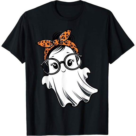 Halloween Ghost Glasses Girl Ghost Costume Eyeglass Women T-Shirt