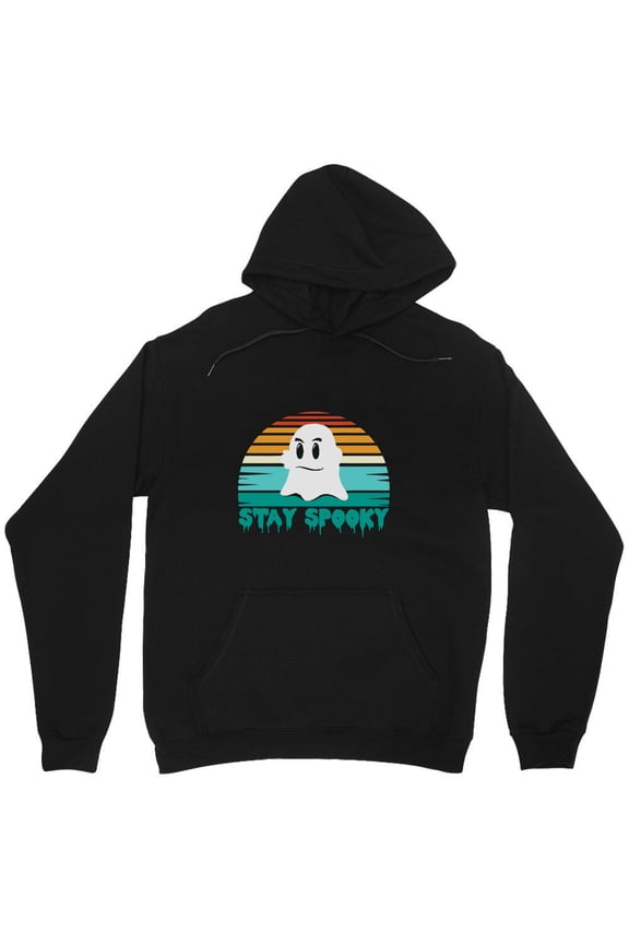 Halloween Ghost Graphic Funny Holiday Creepy Season Simple Minimalist Art Costume - Viral Tee M7643 Unisex Hoodie, Up to Size 5XL