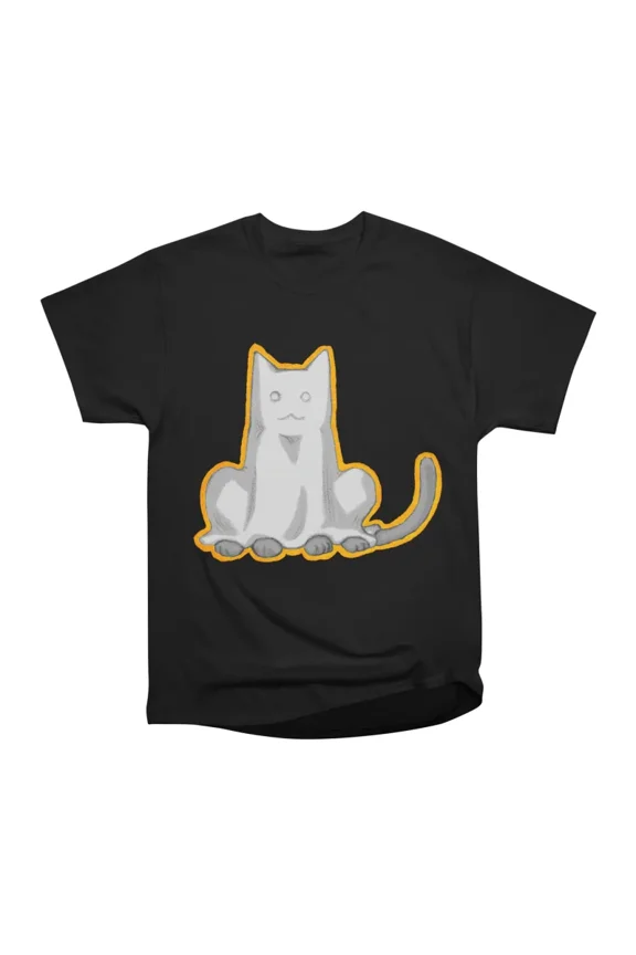 Halloween Ghost Grey Cat T-Shirt Tee Gift For Him Merch For Her Apparel For Friend