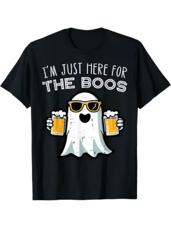 Halloween Ghost Here for Boos Costume Dad Men Women T-Shirt