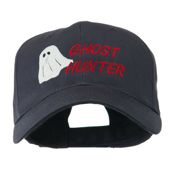 Halloween Ghost Hunter Embroidered Cap - Navy OSFM