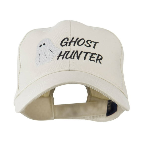 Halloween Ghost Hunter Embroidered Cap - Stone OSFM