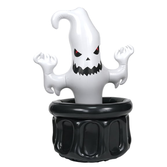 Halloween Ghost Ice Bucket, Inflatable PVC Chilled Beverage Tub, Spooky Party Drink Cooler for Indoor Outdoor Gathering Festival Decoration