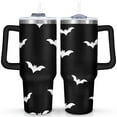 thumbnail image 1 of Halloween Ghost Insulated Tumblers Happy Halloween Coffee Travel Mug with Straw,Thermal with Lids for Hot and Cold Drinks for Daughter Son 40 oz Spooky Tumbler, 1 of 7