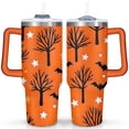 thumbnail image 1 of Halloween Ghost Insulated Tumblers Happy Halloween Tumbler Cup with Straw,Thermal with Lids for Hot and Cold Drinks for Outdoor Sports Wedding 40 oz Boo Tumbler, 1 of 7
