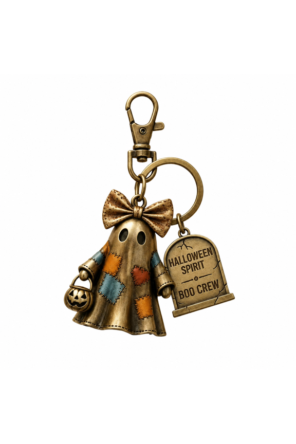 Halloween Ghost Keychain, Cute Boo Ghost Pendant Keyring, Cartoon Ghost Charm Key Ring for Bag Backpack Car Key Decoration, Gift for Women Men