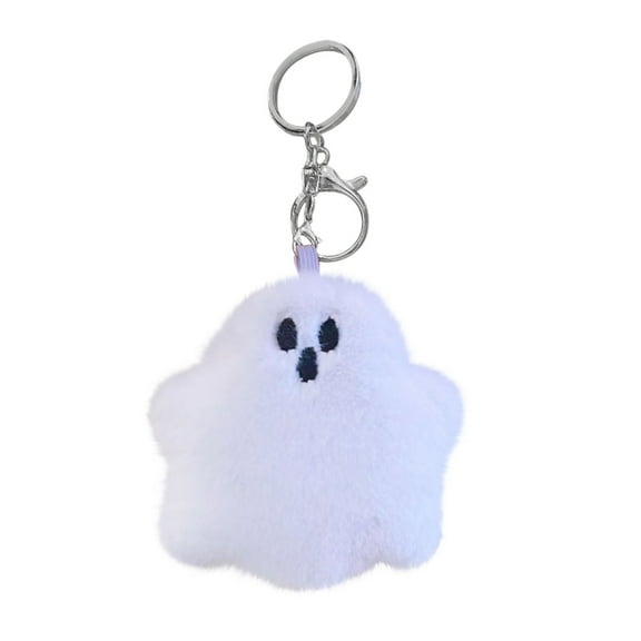Halloween Ghost Keychain Pendant - Cute & Spooky Accessory for Bags, Decor, Gifts - 3.9 Inch Miniature Charm - Durable Alloy & Resin - Perfect Holiday Party Favor