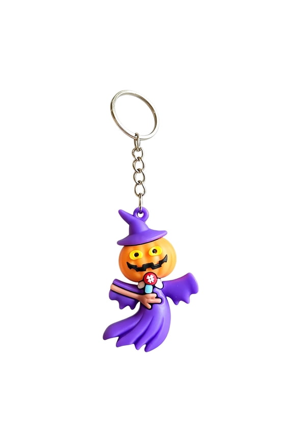 Halloween Ghost Keychain Pendant, Cute Spooky Keyring for Backpack Purse Car, Theme Bag for Party Favor
