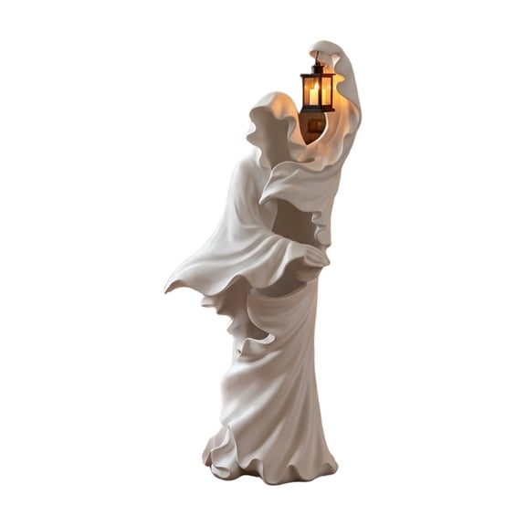 Halloween Ghost Lantern Resin Decoration Spooky Tabletop Decor