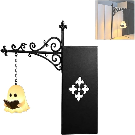 Halloween Ghost Library Lantern-Decorative Bookshelf Lighting, Vintage Fantasy Book Nook Lamp, Magic Reading Light for Bookworms, Portable Shelf Decor, Enchanting Gift for Literary Lovers