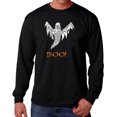 thumbnail image 1 of Halloween Ghost - Men's Word Art Long Sleeve T-Shirt, 1 of 2