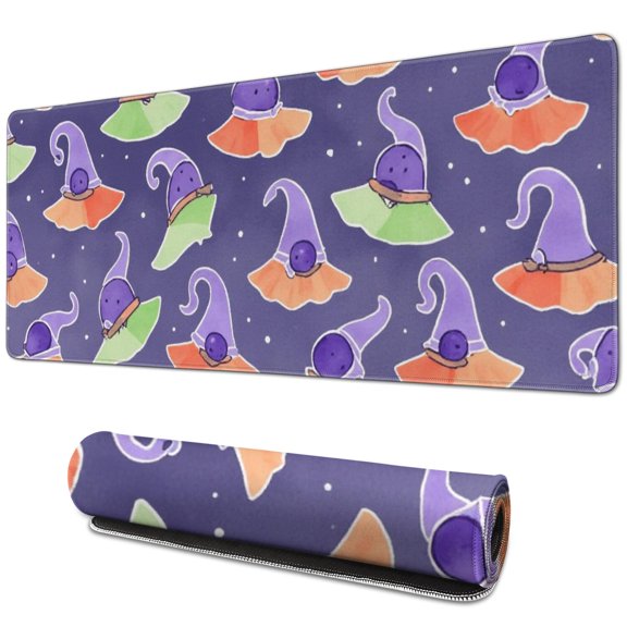 Halloween Ghost Mouse Pad,Happy Halloween Pumpkin Ghost Large Mouse Mats Smooth Surface Mouse Pad for Gaming Computer Desk Laptop (31.5x11.8in)