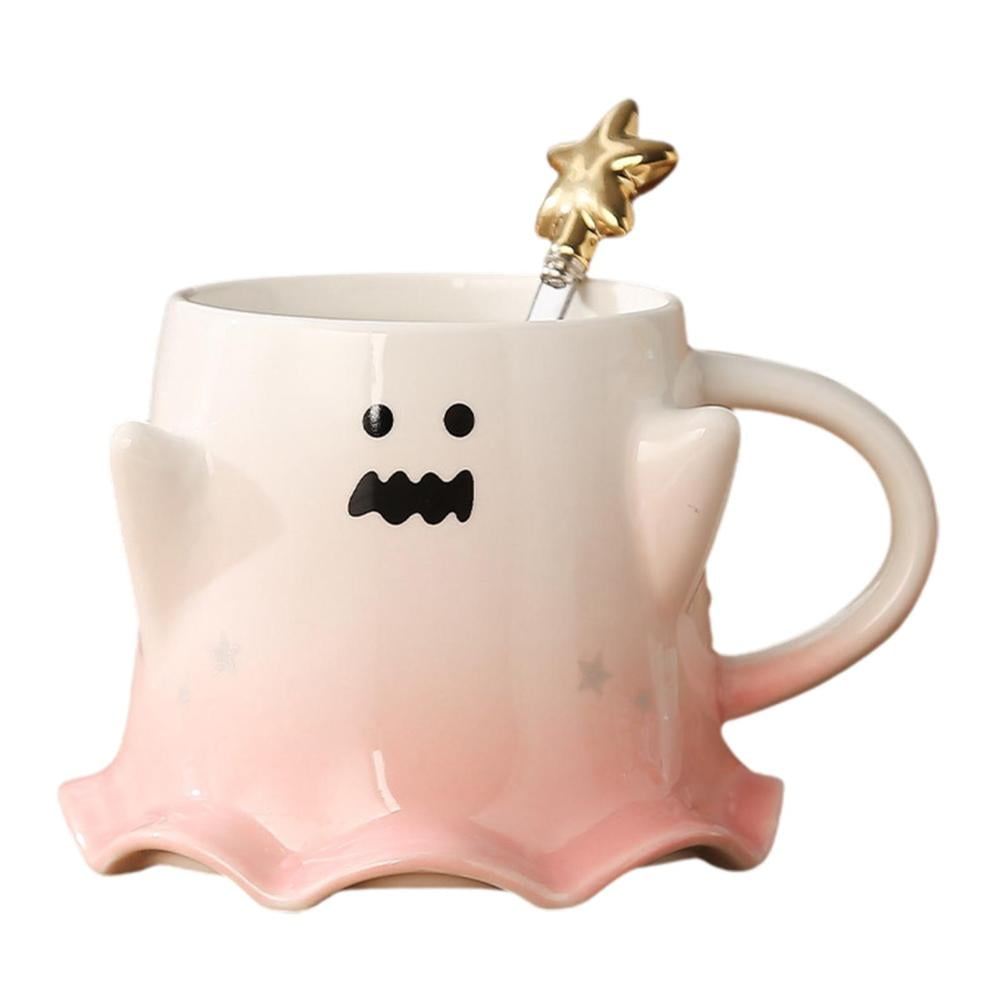 Halloween Ghost Mug 460ml Spooky Ceramic Cup for Drinking Tea Water