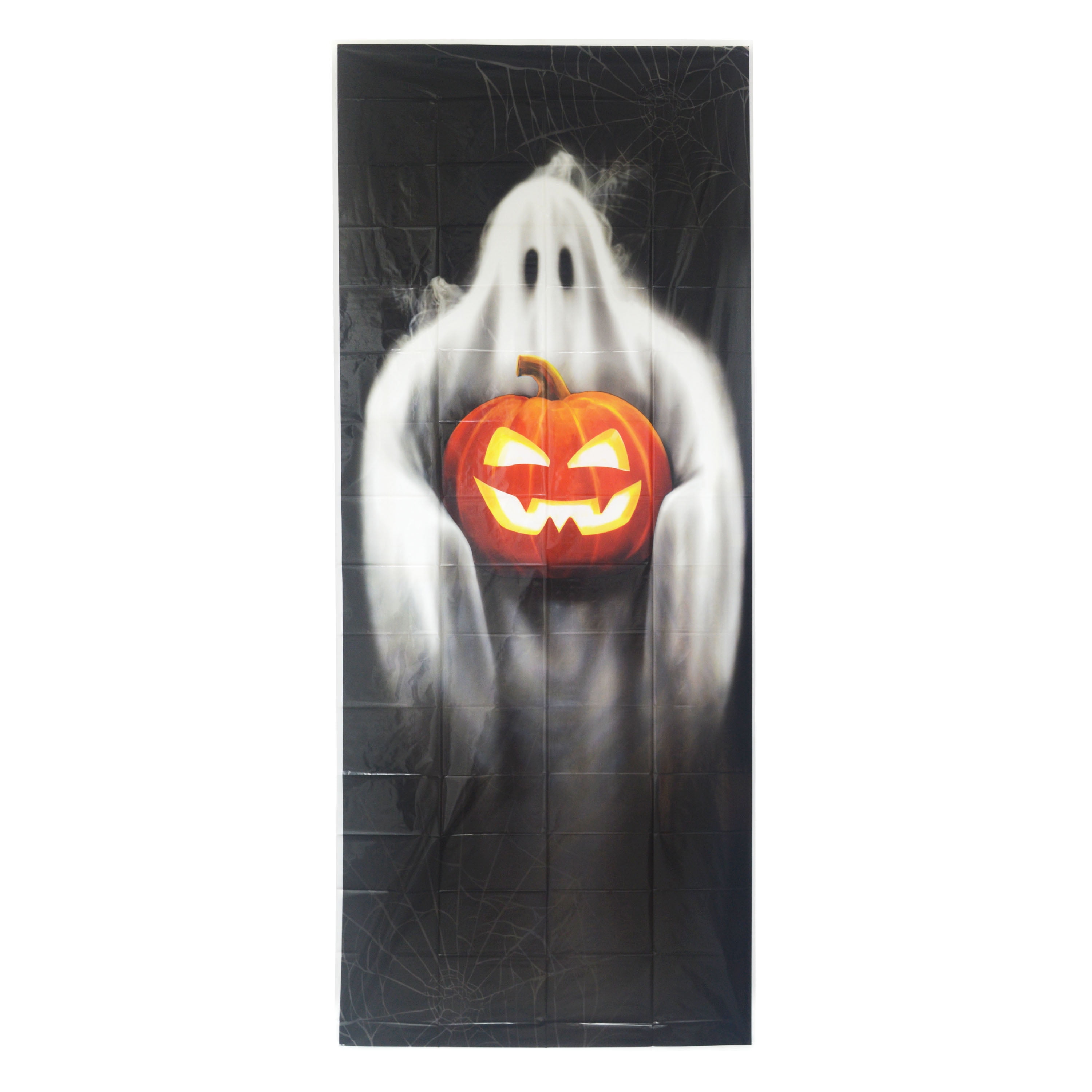 Halloween Ghost Multicolor Plastic Door Cover Outdoor Decoration, 30 in