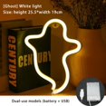 thumbnail image 1 of Halloween Ghost Neon Signs LED Neon Night Light Table Decor for Kids Room Halloween Party Decorations(White Ghost), 1 of 7