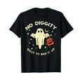 thumbnail image 1 of Halloween Ghost No Diggity Costumes Women Men Black T-Shirt Gift, 1 of 5