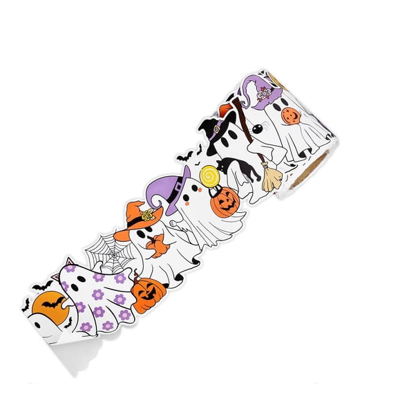Halloween Ghost Notice Board Border Cute Purple Ghost Border Decorative Stickers