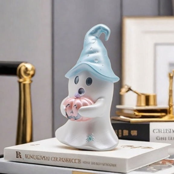 Halloween Ghost Ornament - Funny Sweeping Phantom Statue Decor, Durable Resin Craft for Indoor Outdoor Holiday Display, Garden & Living Room Festival Decorations