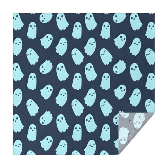 Halloween Ghost Pattern Square Tablecloth,Waterproof Square Table Cover,Wipeable Spillproof Washable Table Cover for Home Kitchen Party Decor 60"x60"(152x152cm)