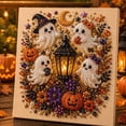 thumbnail image 1 of Halloween Ghost Pearl Art DIY Kit, Fall Handmade Pearl Painting Set for Adults, Spooky Cute Canvas Craft Home Decor, 1 of 6