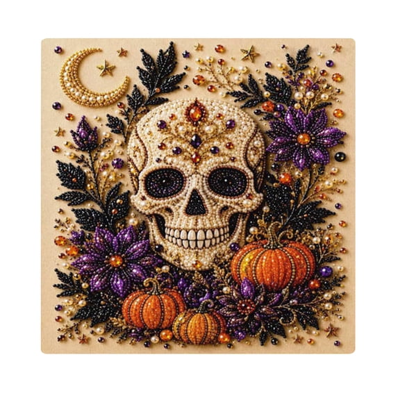 Halloween Ghost Pearl Art DIY Kit, Spooky Cute 3D Diamond-Painting Crafts for Adults, Beginner DIY Seasonal Party Gift, DIY Fall Home Decor Wall Art