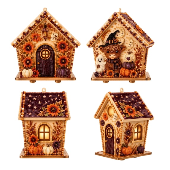 Halloween Ghost Pearl Art DIY Kit, Spooky Cute Diamond Painting Crafts for Adults, Fall Home Decor Wall Art Painting Kit