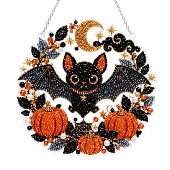 Halloween Ghost Pearl Art Kit, 3D Pearl Diamond Art Kits for Adults DIY | DIY Pearl Art Kit with Shimmering Pearl Beads, Complete Tools Included, 6 Halloween Designs for Seasonal Home Decor, Gifts