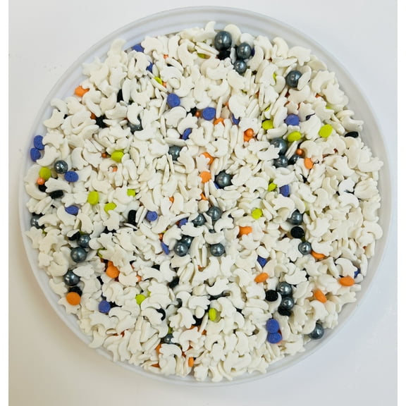 Halloween Ghost & Pearl Mix Confetti Sprinkles, Cake , Cookies, Donut, Cakepop Toppings, 6 oz.