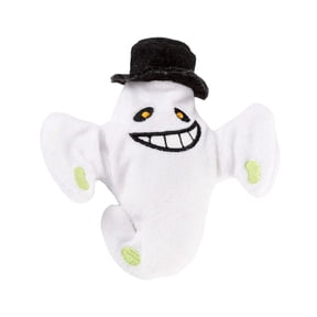 Halloween Ghost Pet Hanging Enrichment Toy, Flannel PVC Material, Scratch & Bite Resistant with Elastic Rope, Interactive Play for Daily Chewing, Halloween Fun.