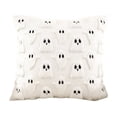 thumbnail image 1 of Halloween Ghost Pillow Covers 18x18 inch Set of 1 White Ghost Throw Pillow Cases Soft Plush Faux Fur Wool Decorative Cushion Case for Sofa Couch Bed Chair Living Room Home Decor, 1 of 5