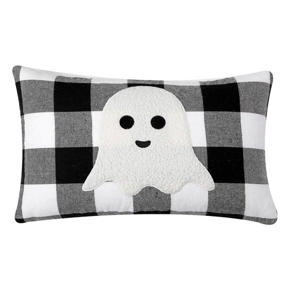 Halloween Ghost Pillow, Exquisite Embroidered 3D Cushion Cover, Living Room Sofa Backrest Cushion Cover