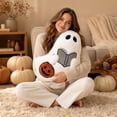 thumbnail image 1 of Halloween Ghost Pillow Soft Cuddly Throw Pillow Decorative Cushion for Home Sofa Bed, 1 of 6