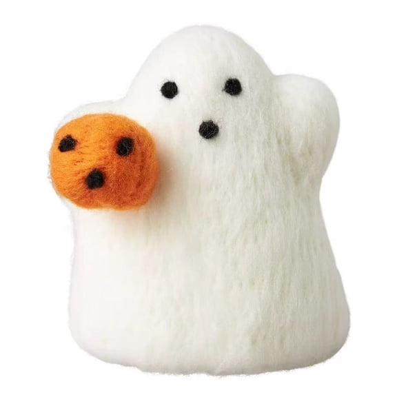 Halloween Ghost Plush Soft Fluffy Stuffed Gift Halloween Decor Plushies Cute Tabletop Gift 1Pcs