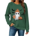 thumbnail image 1 of Halloween Ghost Print Sweatshirts Women Spooky Season Sweater Cute Bookish Shirt Fall Pullover Tops Workout/Party Fall Outfits & Winter Clothes, 1 of 6