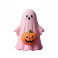 thumbnail image 1 of Halloween Ghost Pumpkin Decoration, Pink Ghost Pumpkin Decor Tabletop Display for Home Indoor Halloween Decorations, Cute Spooky Pumpkin Accent for Shelf Table Mantel and Party Decor, 1 of 5
