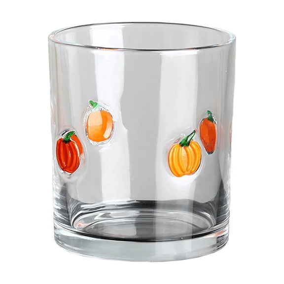 Halloween Ghost and Pumpkin Embossed Glassware for Festive Parties and Daily Use – Durable Heat-Resistant Water and Wine Glasses, Elegant and Versatile Table Decor
