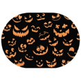 thumbnail image 1 of Halloween Ghost Pumpkin Face Table Cloth, Waterproof Tablecloth Oil-Proof Table Covers for Dining Room Parties Holiday Dinner, Wipeable Tabletop Cover Kitchen Oval 60x84 Inch, 1 of 1