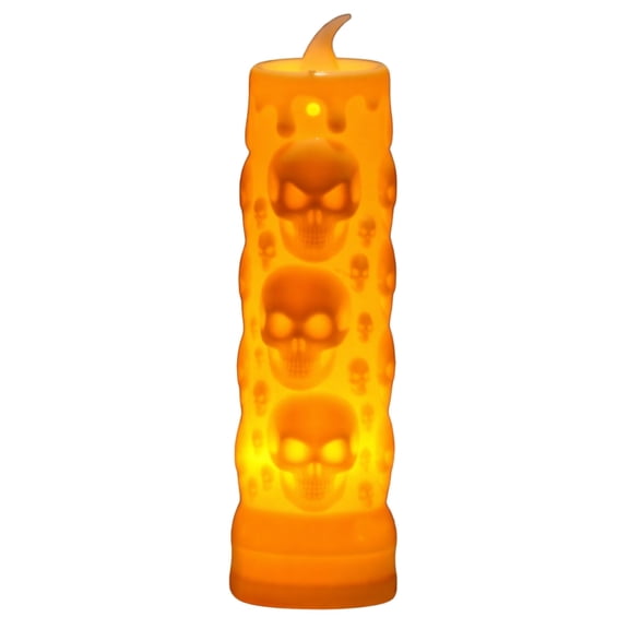 Halloween Ghost Pumpkin LED Candle Set, Electronic Flickering Light for Spooky Home Decor Party Prop - G