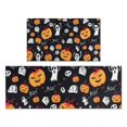 thumbnail image 1 of Halloween Ghost Pumpkin Medley Pattern Kitchen Rugs Sets Of 2,Anti Fatigue Kitchen Mat Rugs Non Slip Washable,Decorative Kitchen Floor Mats for Kitchen,Sink,Laundry,17"x30"+17"x47", 1 of 7