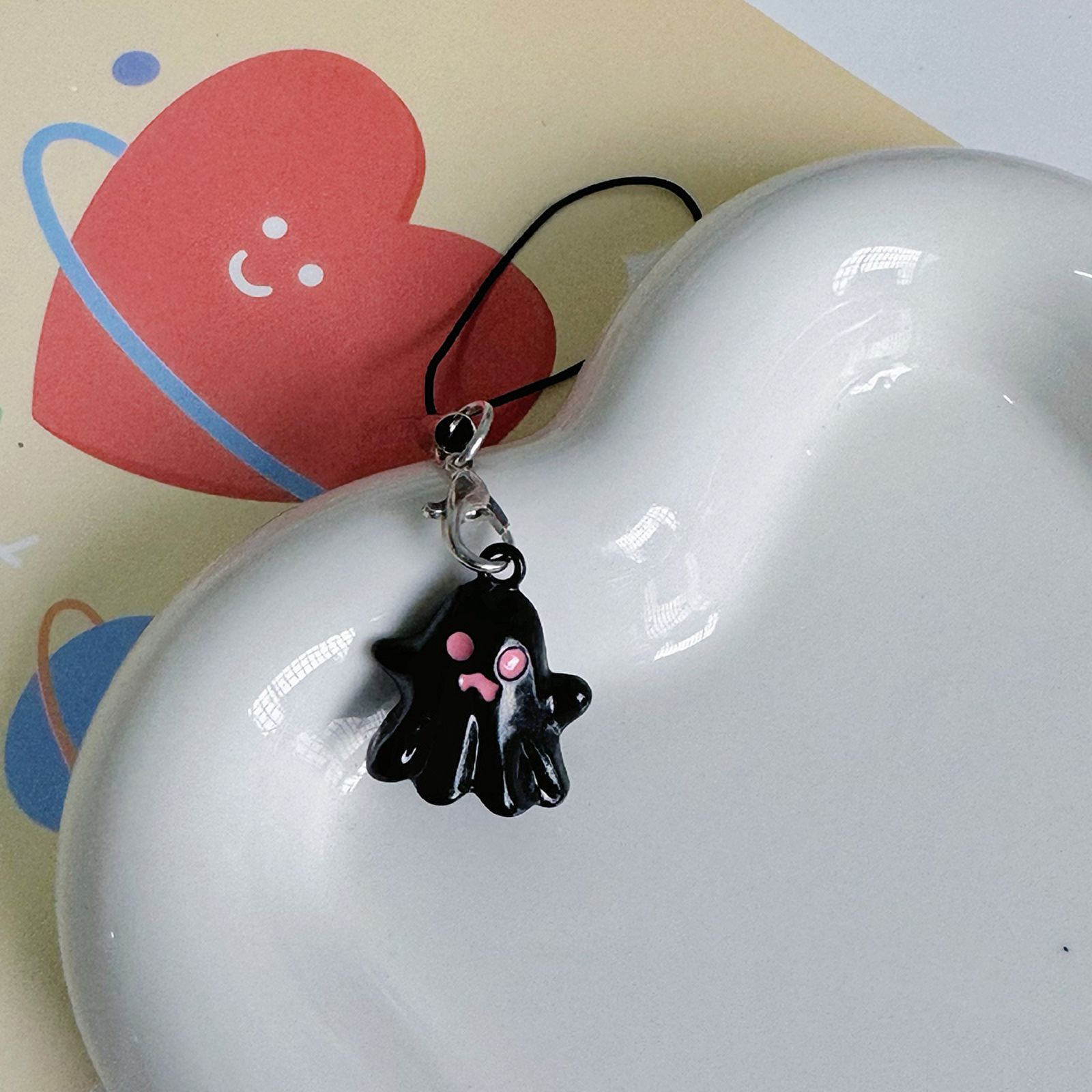 Halloween Ghost Pumpkin Mummy Pendant Keychain Cartoon Metal Keyring