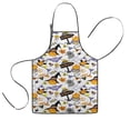 thumbnail image 1 of Halloween Ghost Pumpkin Pattern Kids Aprons for Girls and Boys,Adjustable Neck Strap Toddler Aprons for Kids Cooking Baking,23.6"x19", 1 of 7