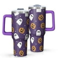 thumbnail image 1 of Halloween Ghost Pumpkin Pattern Tumbler with Handle and Lid,40oz Double Wall Vacuum Insulated Tumbler,Cups Gift for Women and Men, 1 of 7