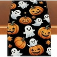 thumbnail image 1 of Halloween Ghost Pumpkin Table Runner,Halloween Dinner Table Runner Decorations and Supplies for Home Kitchen Dining Room Table-13×90'''', 1 of 6