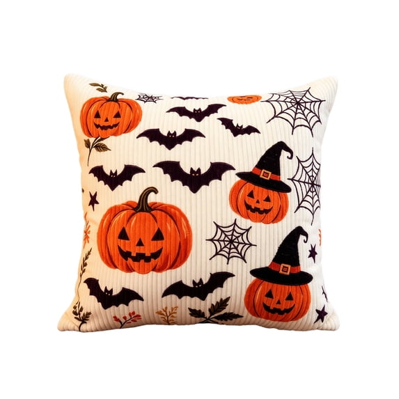 Halloween Ghost Pumpkin Throw Pillow Cover Decorative Cushion Case for Sofa Couch Fall Home Decor A