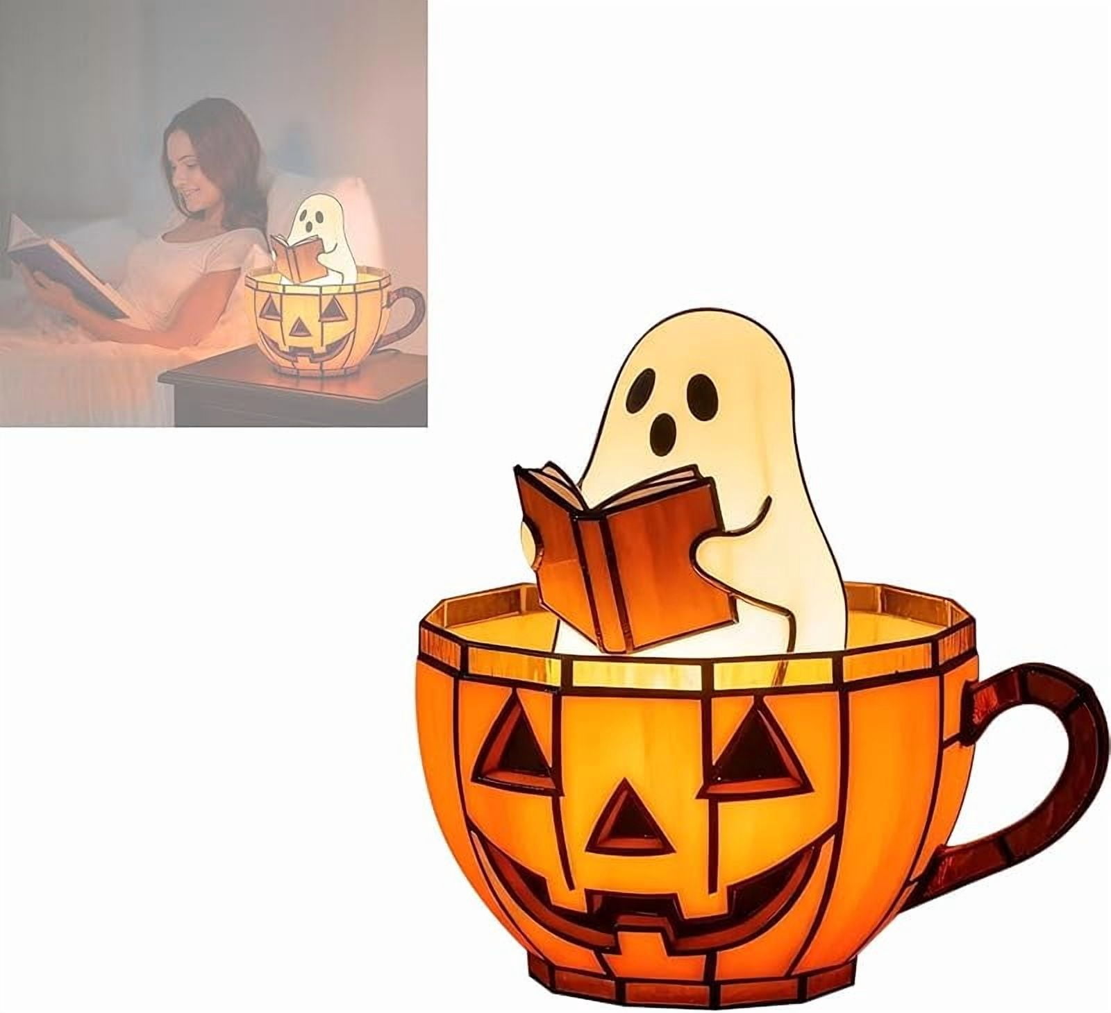 Ghost Bubble Bath Lamp – Cute Halloween Night Light – USB Rechargeable Silicone Desk Ornament – Warm Glow For Bedroom, Bathroom, Or Gift